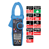 ALICATE AMPERIMETRO ET-3367C - MINIPA -Certificado de Calibração RBC/INMETRO