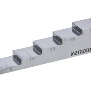 Bloco Padrão Escalonado - 5 a 25 mm (5 - 10 - 15 - 20 - 25 mm)  Certificado de Calibração Rastreável RBC/INMETRO