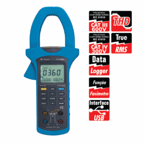 Mini Analisador de Energia e Wattímetro Potência Ativa 7,5 a 600KWh Minipa ET-4055A - Certificado de Calibração RBC/INMETRO