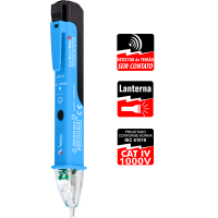 Detector de Tensão 50v a 1000v Ac CAT IV 1000V Minipa Ez Alert Max
