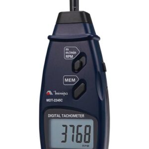 Tacômetro de Contato Capacidade 0,5 a 19999RPM Minipa MDT-2245C - Certificado de Calibração Rastreável RBC/INMETRO