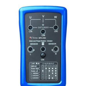 Fasímetro LCD Tensão 690V Frequência 400Hz CAT III 600V Sequência Minipa MFA-862 - Certificado de Calibração Rastreável RBC/INMETRO