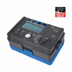 Megômetro CAT III 600V Resistência de Isolação até 5,5G Minipa MI-2552 - Certificado de Calibração RBC/INMETRO